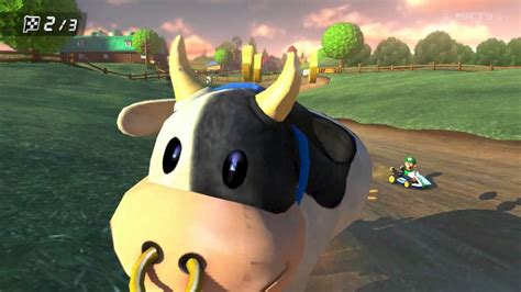 Wii U Mario Kart 8 Wii Moo Moo Meadows Youtube