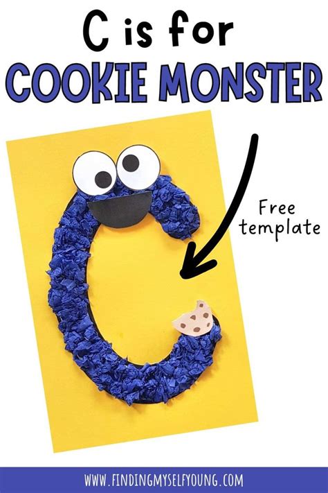 C Is For Cookie Monster Letter C Craft In 2024 Letter A Crafts