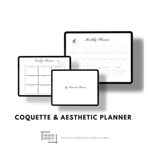 Coquette Planner Template Printable Daily Weekly And Monthly Planner