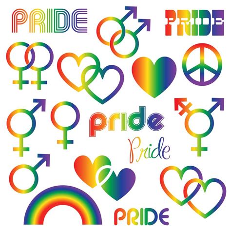 Gráficos de clipart de ícones de orgulho gay de gradiente 335492 Vetor no Vecteezy