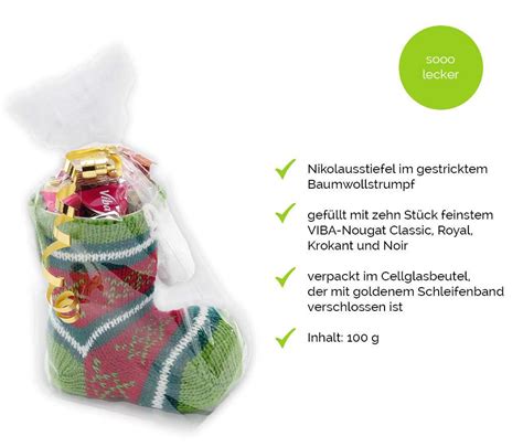 Weihnachtsgeschenk Nikolausstiefel Geschenkbox Hansen Obst