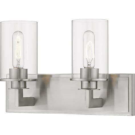 Z Lite 462 2V BN Savannah Modern Brushed Nickel 2 Light Bathroom Vanity