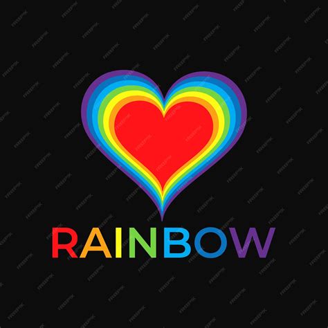 Diseño De Logotipo De Arco Iris Logotipo De Amor Diseño De Logotipo