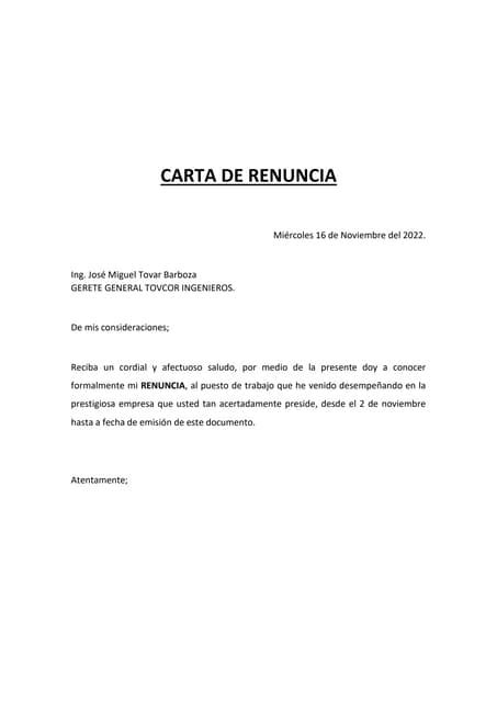 Carta De Renunciadocx