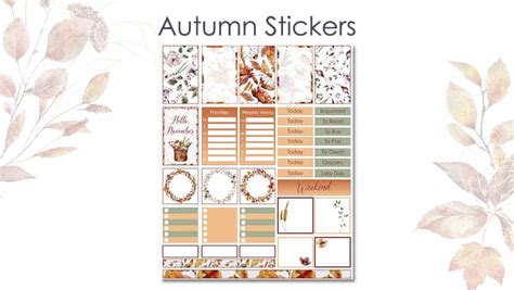 Printable Autumn Stickers | The Printable Collection