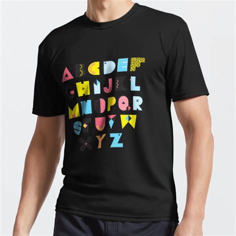 Alphabet Loreabcda To Zenglish Alphabet Active T Shirt For Sale