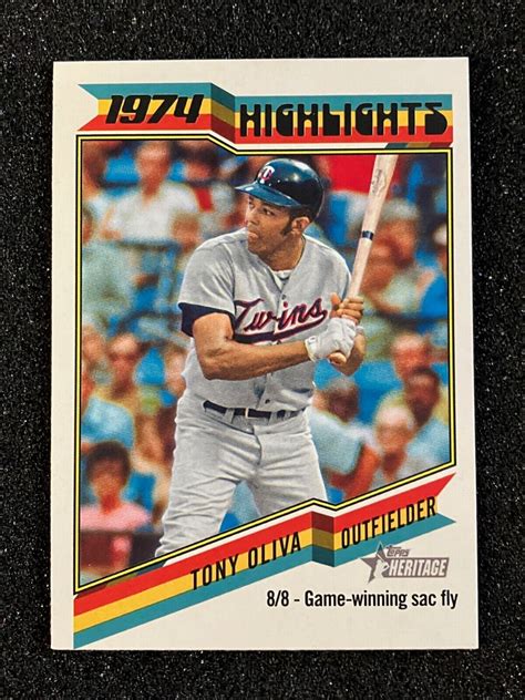 2023 Topps Heritage High Number 1974 Highlights Tony Oliva Minnesota