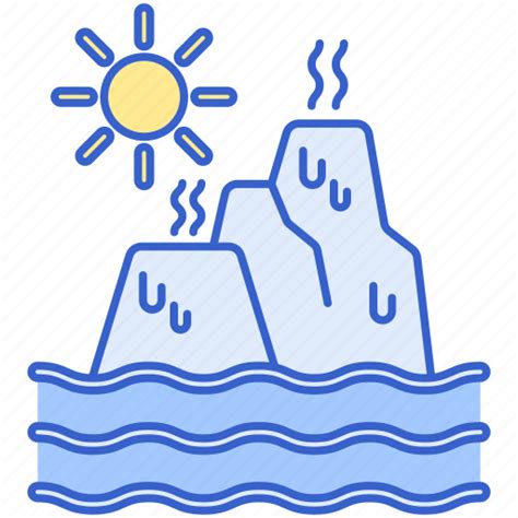 Melting Ice Sun Ocean Rises Hot Melt Icon Download On Iconfinder