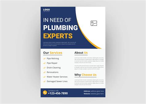 Plumbing service flyer template 3145220 Vector Art at Vecteezy