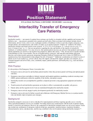 Fillable Online Interfacility Transfer Of Emergency Fax Email Print