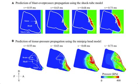 Predicted Temporal And Spatial Propagation Of Blast Overpressure