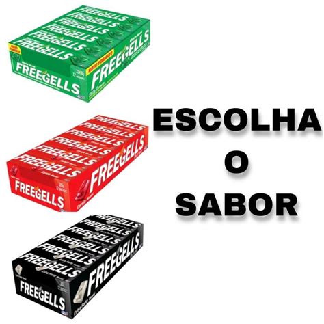 Bala Freegells Drops Sabores Caixa 12 Unidades Escolha O Seu Sabor