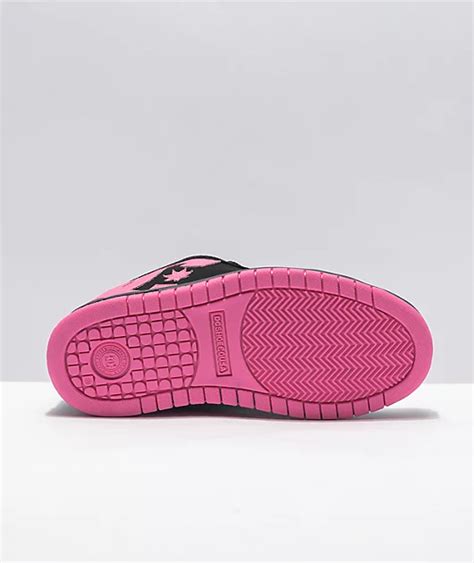 DC Court Graffik Black Hot Pink Skate Shoes