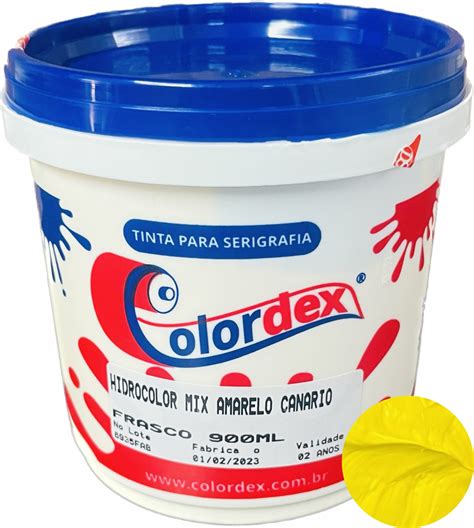 TINTA HIDROCOLOR MIX AMARELO CANARIO 900ML COLORDEX Serigrafia Na Web