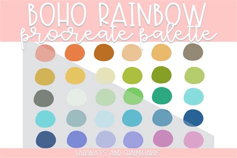 Boho Rainbow Color Palette Color Palettes Atelier Yuwaciaojp