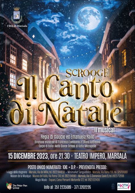 Scrooge il canto di Natale al Teatro impero di Marsala venerdì 15