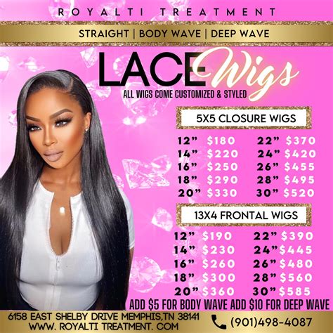 New Price List Ladies - Royalti Treatment