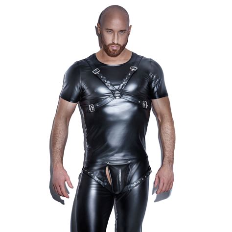 Lingerie Sexy Homme Tee Shirt Harness H041 NOIR HANDMADE EBay