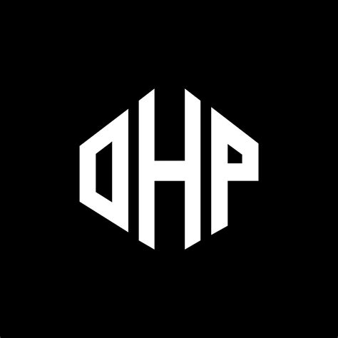 OHP letter logo design with polygon shape. OHP polygon and cube shape ...