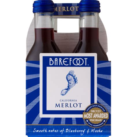 Barefoot California Merlot 4 Pk Goody Goody Liquor