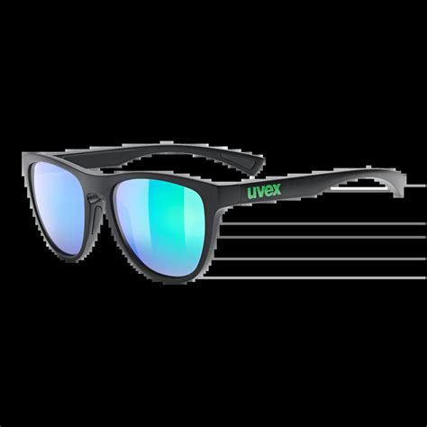 Uvex Esntl Spirit Sunglasses Black Matt Mirror Green Worldshop