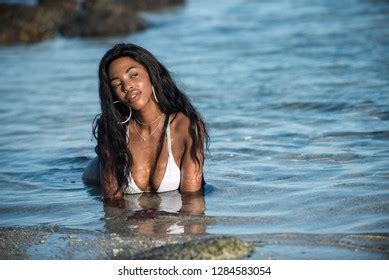 Sexy Black Model Bikini Stock Photo 1304645941 Shutterstock
