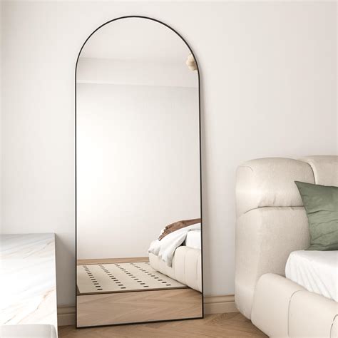 CASSILANDO Miroir Pleine Longueur 165x60cm Miroir voûté Miroir de Sol