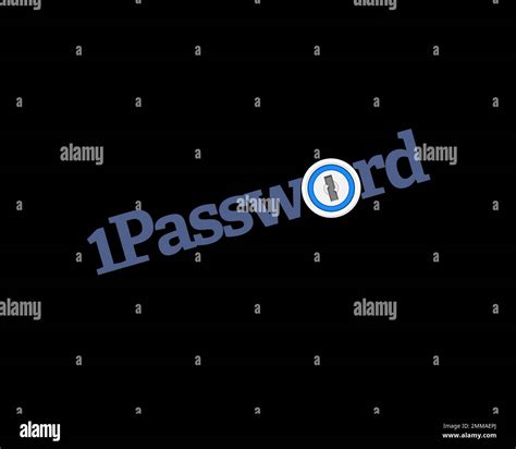 1Password, rotated, black background, logo, brand name Stock Photo - Alamy