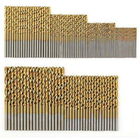 120 Pcs Titanium Drill Bit Set HSS Drill Bits for Metal, Steel ...