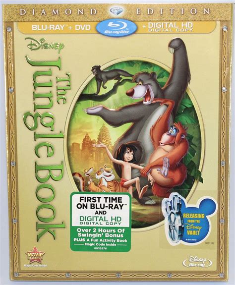 Disney The Jungle Book Diamond Edition Blu Ray Dvd Combo W Slipcover