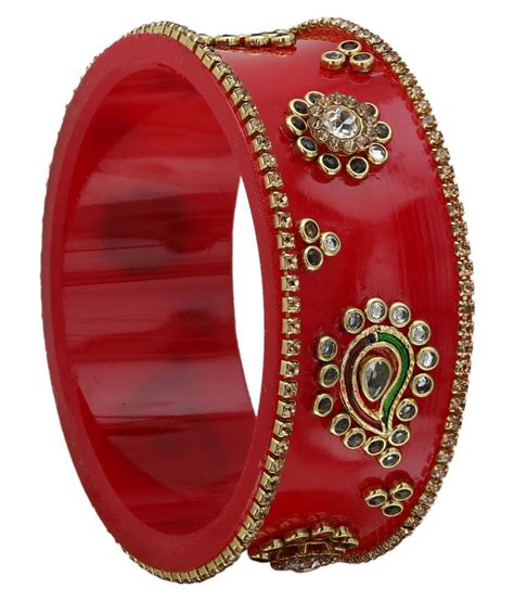 Sukriti Traditional Rajasthani Rajputi Kundan Acrylic Kada Bangles For