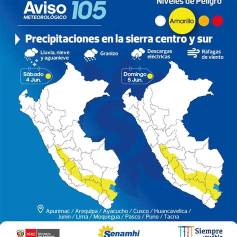 Senamhi Anuncia Descenso De La Temperatura Nocturna En La Sierra Sur Y Centro De Hasta 8°c