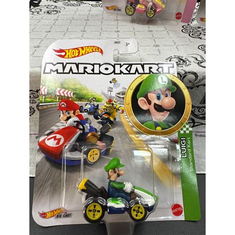 正版 風火輪 瑪利歐賽車 Hot Wheels 馬力歐 路易 碧姬公主 蘑菇頭 嘿呵 金剛 耀西 小汽車 合金車 美泰兒 蝦皮購物