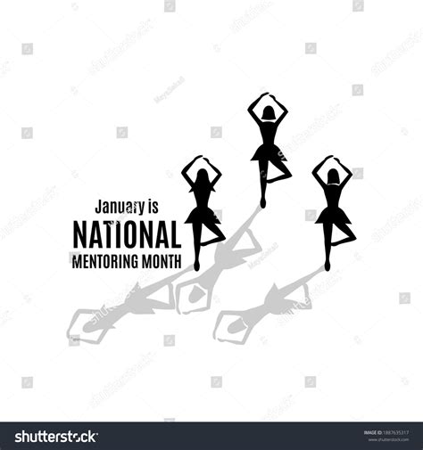 January National Mentoring Month Annual Mentoring Stock Vector Royalty