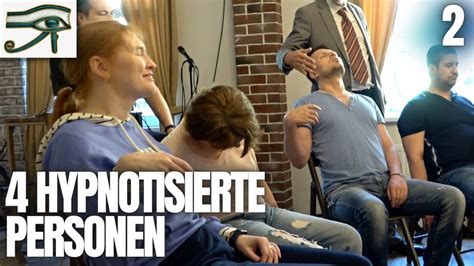 Vier Hypnotisierte Personen Teil Mesmerische Krise Mit Dr Paret