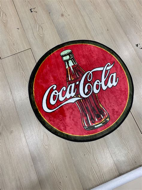 Coca Cola Rug Red Carpet Round Rug Home Decor Carpet Rugs Etsy