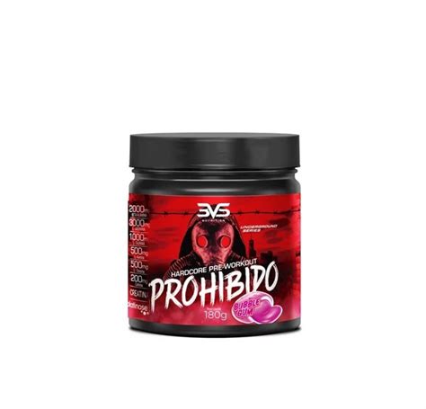 Prohibido HardCore Pre Workout G Sabor Bubble Gum Primata Corporation