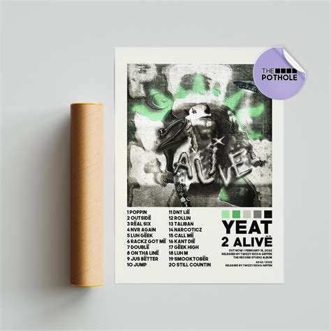 Yeat Posters 2 Alive Poster Album Cover Poster Poster Etsy Canada