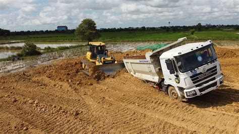 Ep Incredible Dump Truck Shacman Stuck By Dozer Shantui Dh C Help