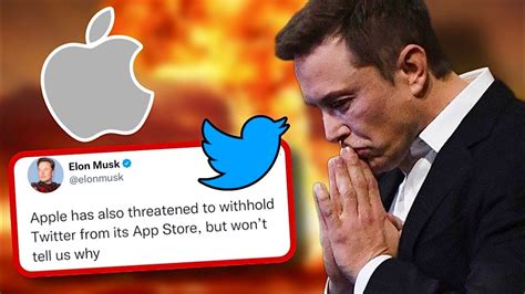 Elon Musk Goes To War With Apple Apple THREATENS To REMOVE Twitter