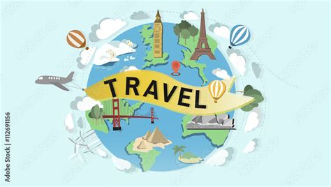 Travel Destination Global World Traveling Concept Stock Photo Adobe Stock