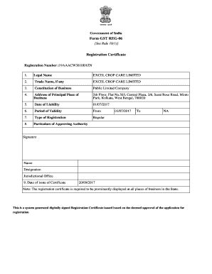 Gst Certificate Image Fill Online Printable Fillable Blank PdfFiller