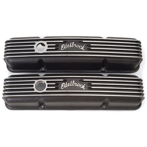 1959 1986 Chevy 41443 Classic Series Valve Covers Black Powder Coated Finish Small Block Chevy