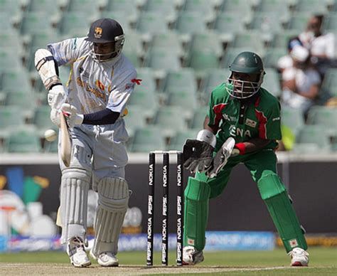 Sanath Jayasuriya Nudges The Ball To Leg Side Espncricinfo