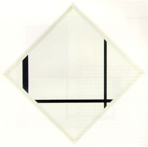 Mondrian Fox Trot Lozenge Composition With Three Black Lines