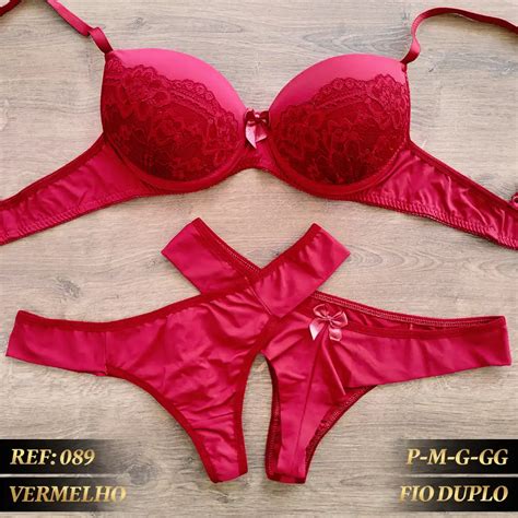 Comprar Conjunto Microfibra Geladinha Renda Calcinha Fio Duplo REF 089 Clube Della Lingerie