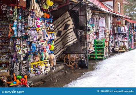 Bright National Souvenirs at the Tourist Souvenir Market in Yaremche ...