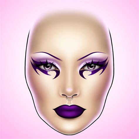 Face Chart Piece Gothic Stamp Brush Pack Photoshop Procreate Krita