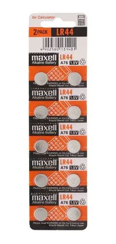 Pilas Maxell Lr44 a76 Tipo Botón Japonesa Cuotas sin interés