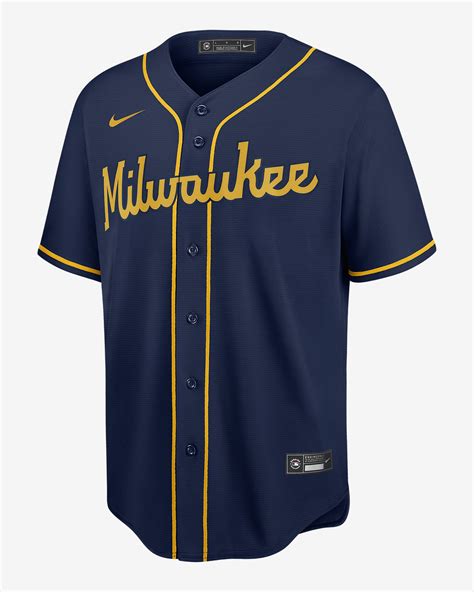 Camiseta De B Isbol Replica Para Hombre Mlb Milwaukee Brewer Nike